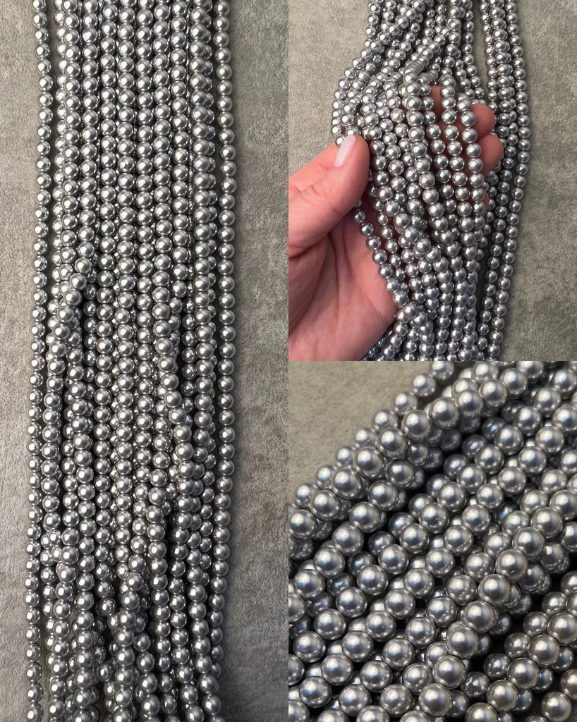 Шелл светлое серебро 6 мм