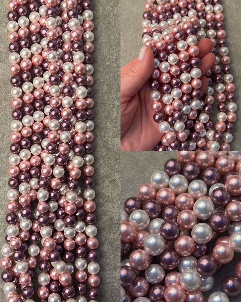 Шелл «триколор» розовый 10 мм