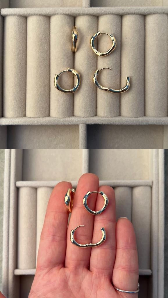 Швензы Конго позолота 18 ка 16 х 17 мм