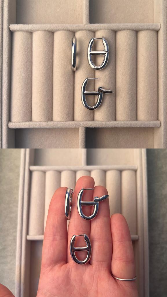 Швензы родий 24 х 15 мм