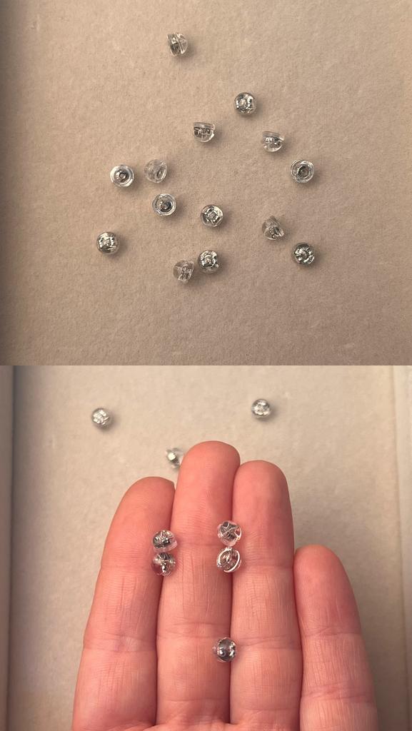 Заглушки силикон 5х4 мм (под серебро)