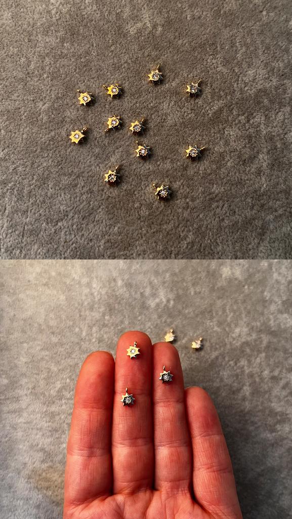 Подвеска с позолотой 18 ка и фианитом 6 мм