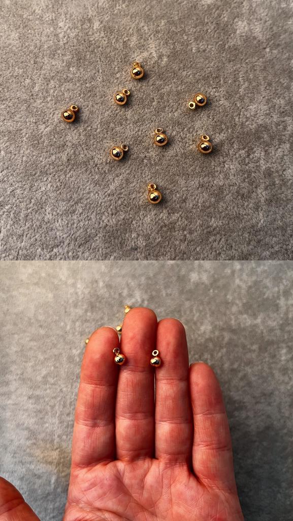 Подвеска с позолотой 18 ка 5 мм