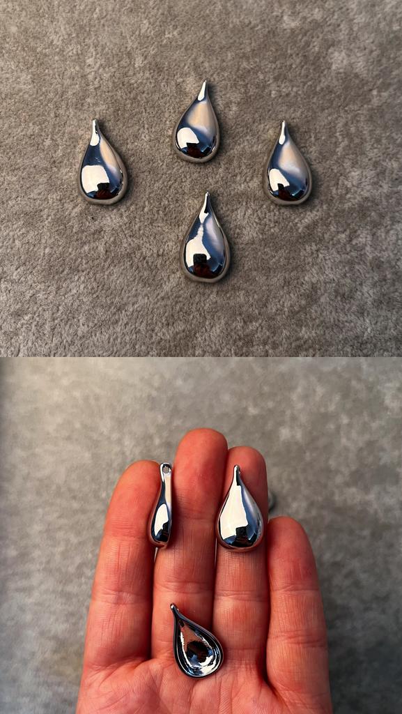 Подвеска родий 23 х 8 мм