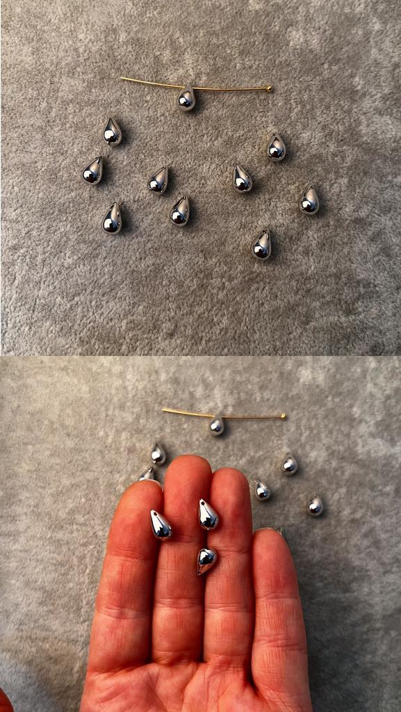 Подвеска родий 10 х 6 мм