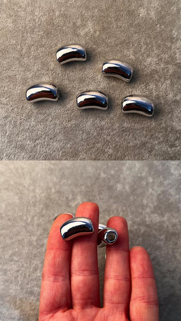 Бусины родий 19 х 11 мм