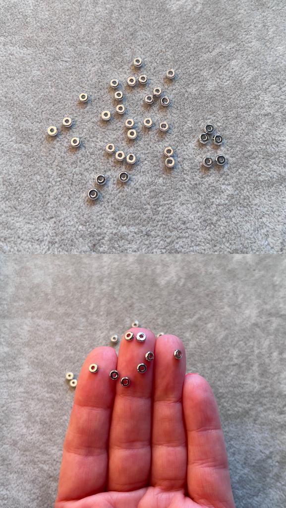 Бусины родий 4 х 2 мм