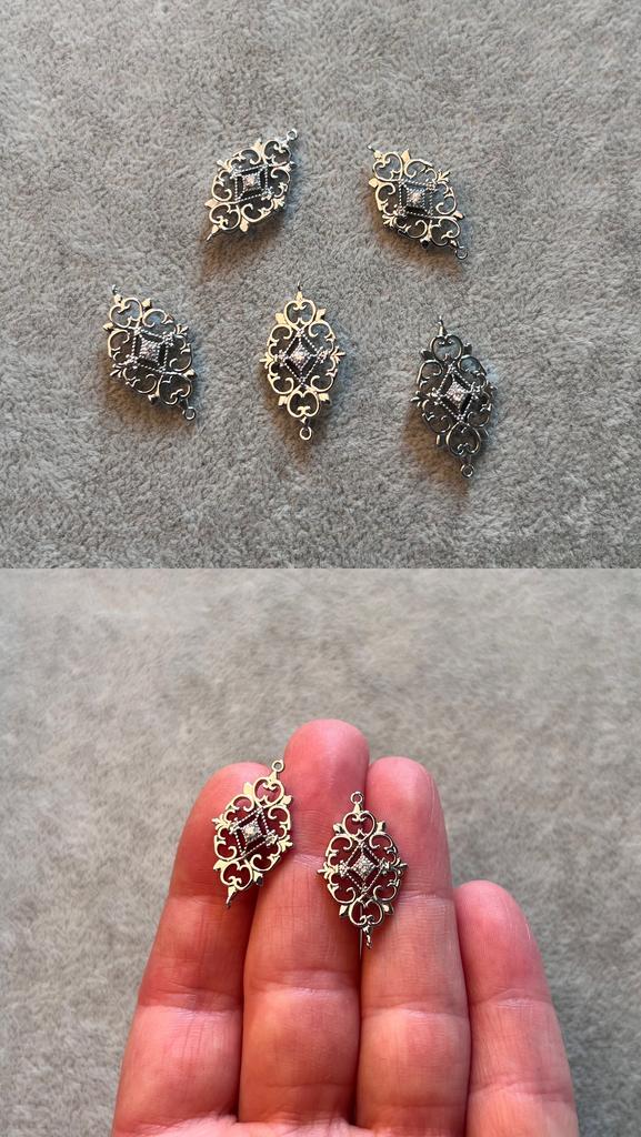 Коннектор родий 25 х 14 мм