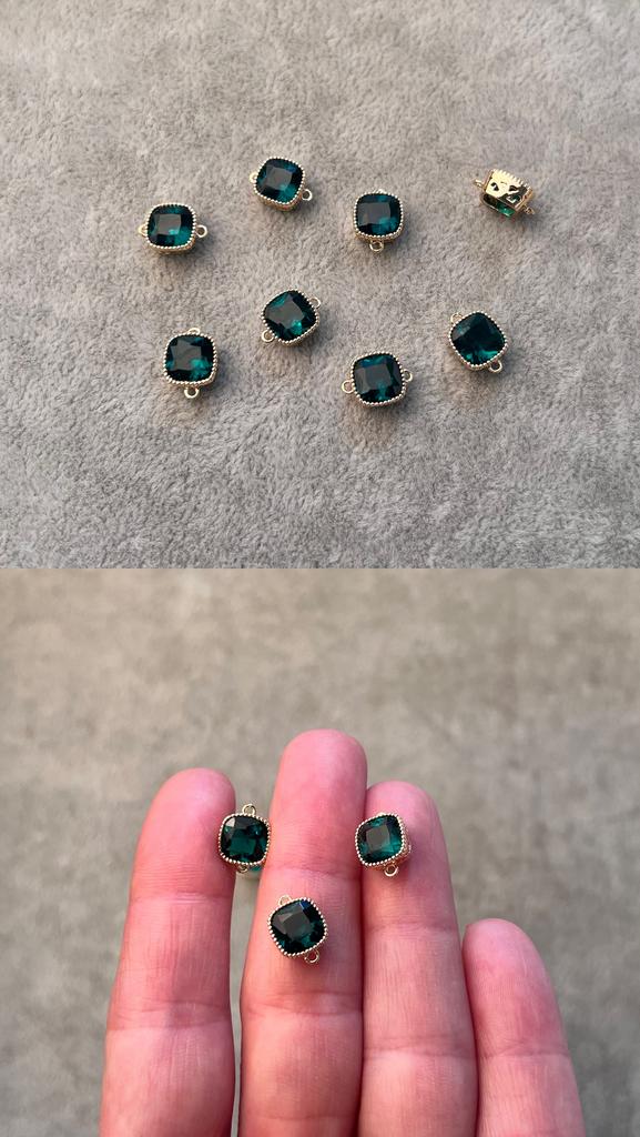 Коннектор с позолотой зеленый 7 мм