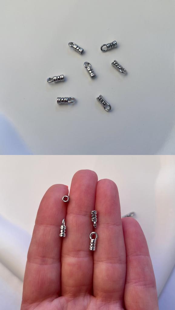 Зажим родий 9 х 3.5 мм