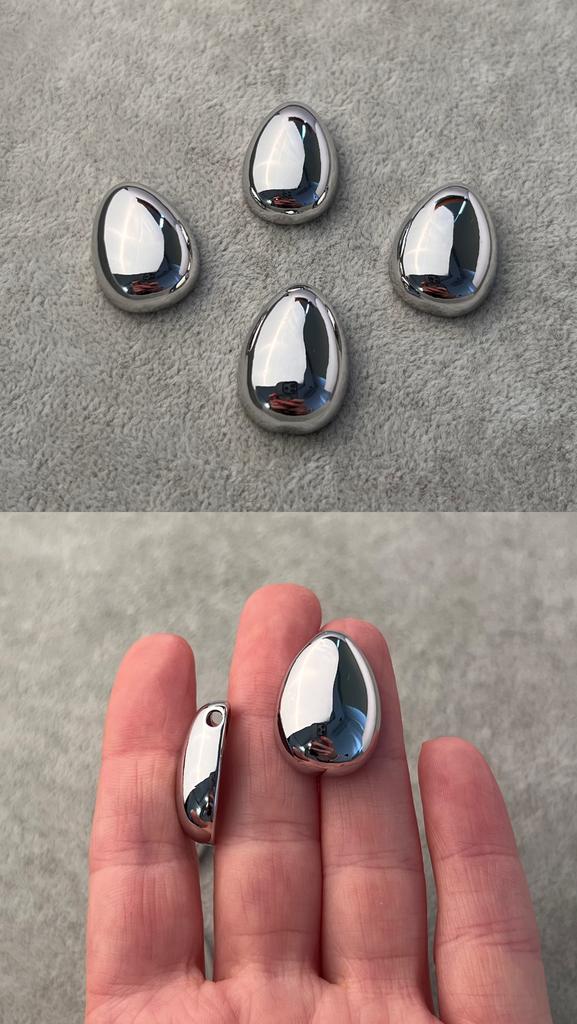 Подвеска родий 24 х 17 мм