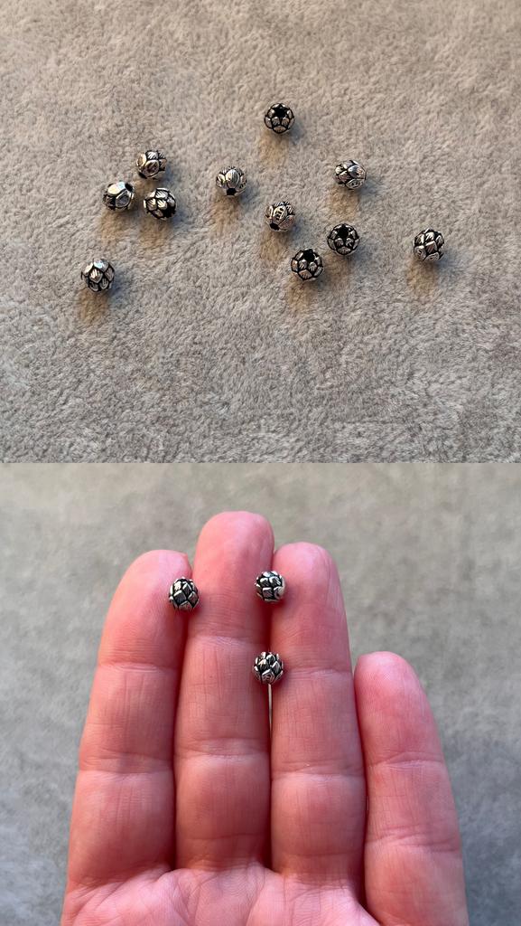 Бусина серебро 925 пр 7 х 6 мм