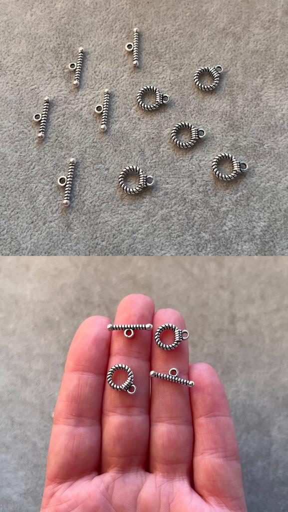 Тогл серебро 925 пр 9.5 х 12 мм