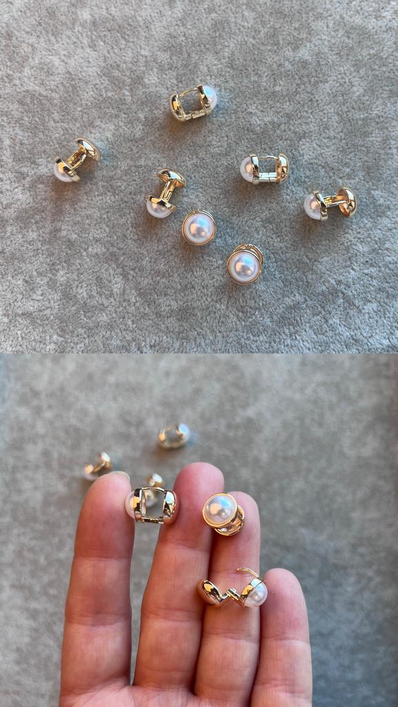 Серьги  с позолотой 9.5 мм