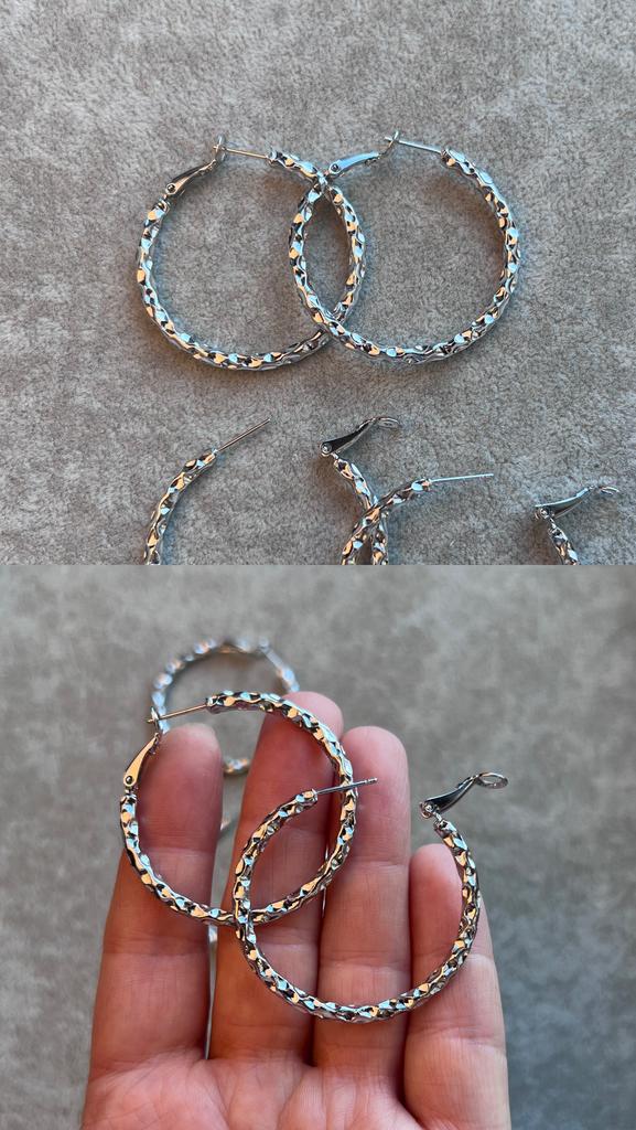 Швензы Конго родий 40 х 3 мм