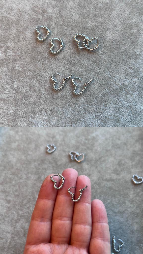 Конго маленькие родий 13 х 11 мм