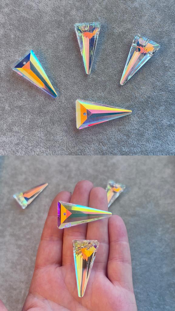 Кристалл стекло с АВ напылением 38 х 18 мм