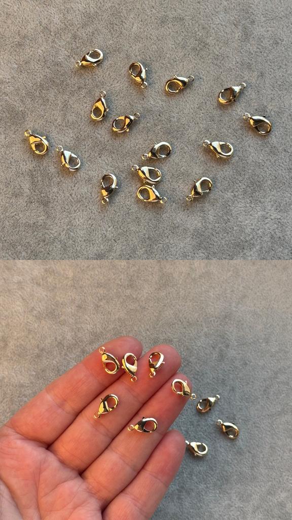 Карабин с позолотой 12 мм