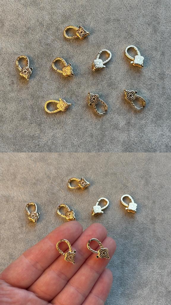 Карабин с позолотой 18 - 10 мм