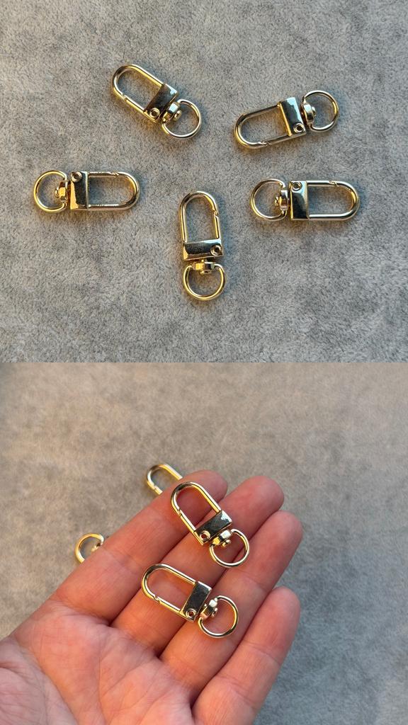 Карабин с позолотой 32 х 12 мм