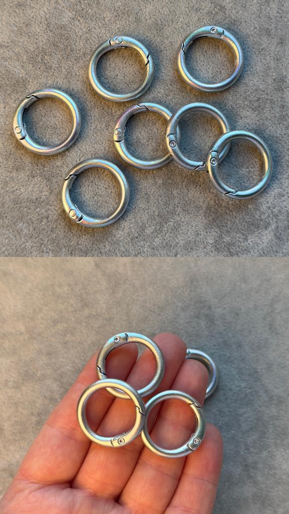 Карабин серый АВ 25 мм ( эмаль по металлу )