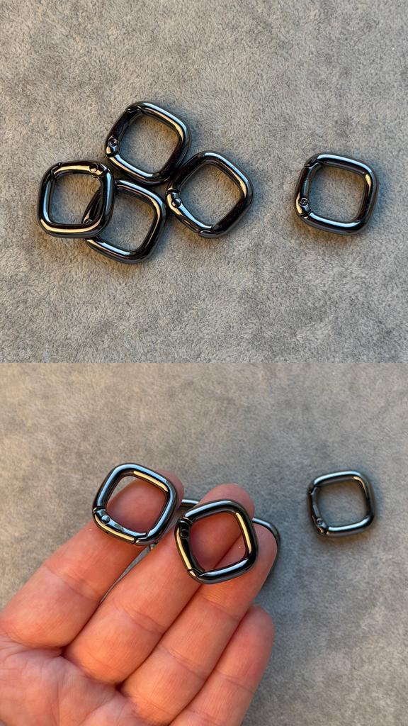 Карабин черный 21 х 4 мм (эмаль по металлу )