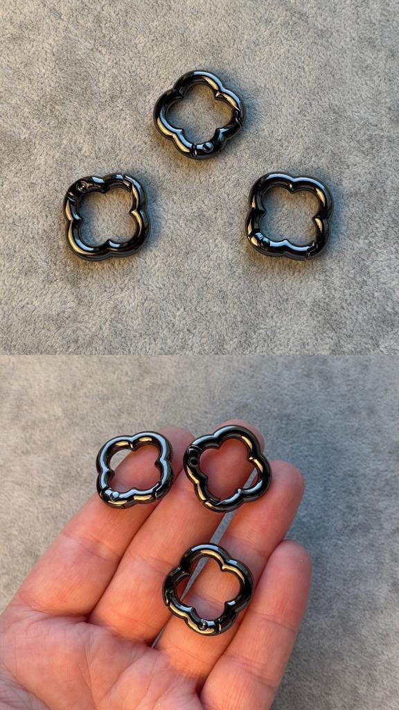 Карабин черный 24 х 4 мм ( эмаль по металлу )