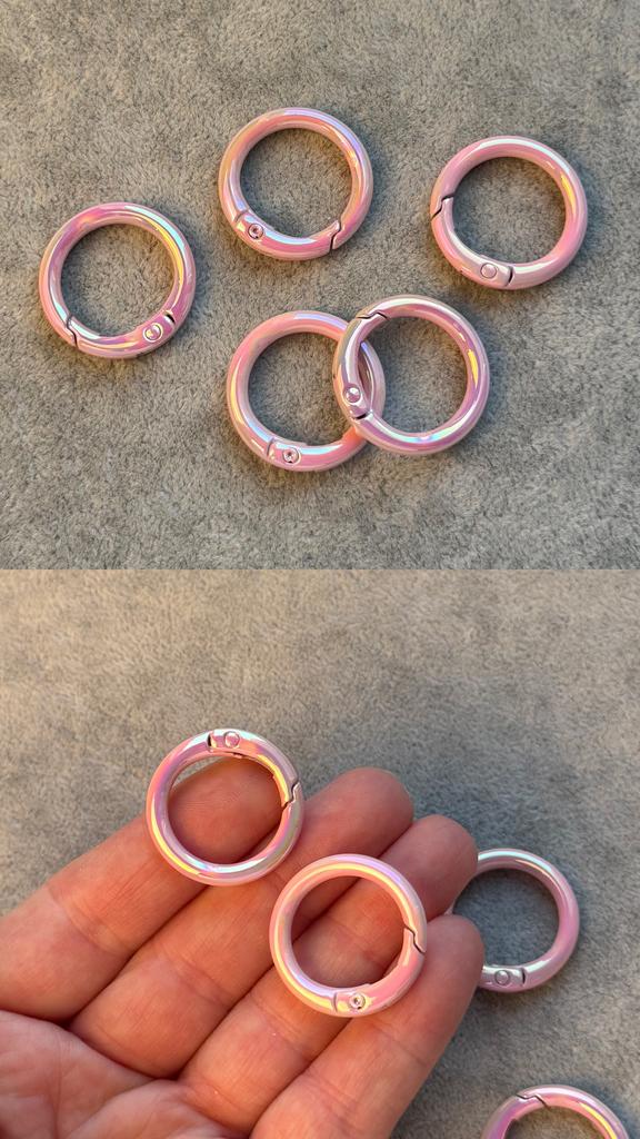 Карабин розовый 25 х 4 мм ( эмаль по металлу )