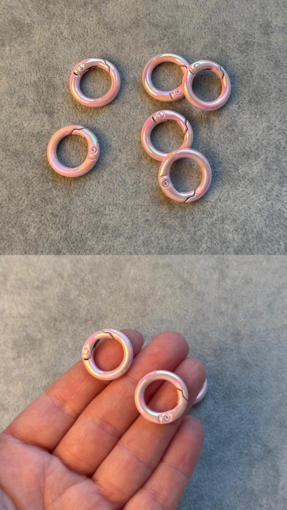 Карабин розовый 20 х 3.8 мм ( эмаль по металлу )