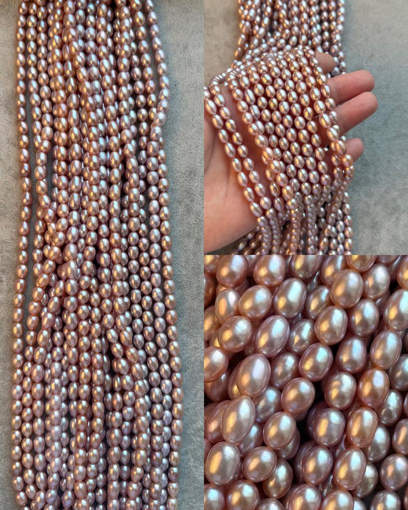 Жемчуг речной  6.5 х 8 мм