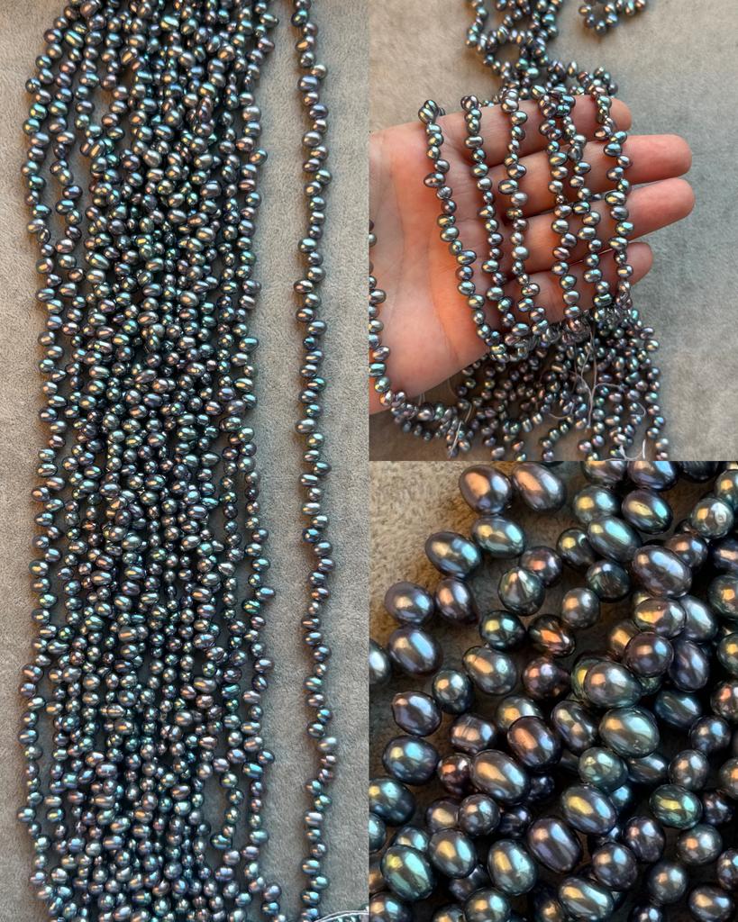 Жемчуг речной темный 4-5 мм