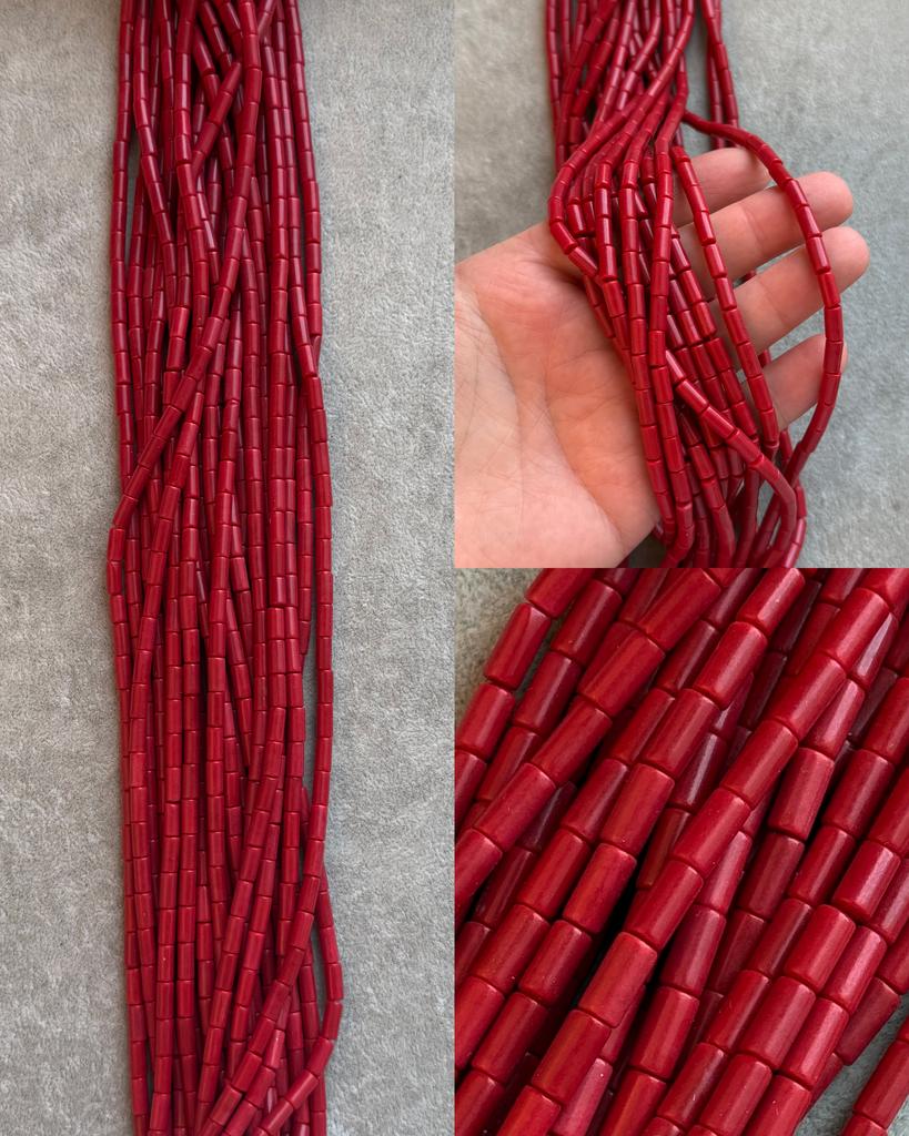 Коралл выращенный  трубочки 8 х 4 мм (тонирован)