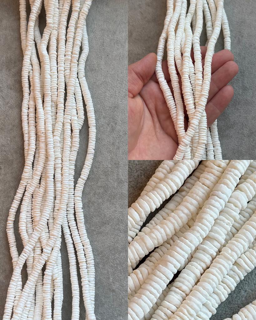 Ракушка белая рубка 6.5 х 2 мм 56 см