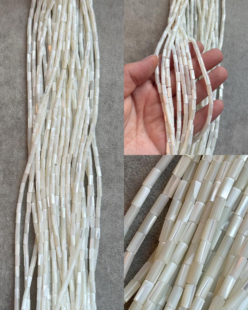 Перламутр натуральный трубочки 8 х 4 мм