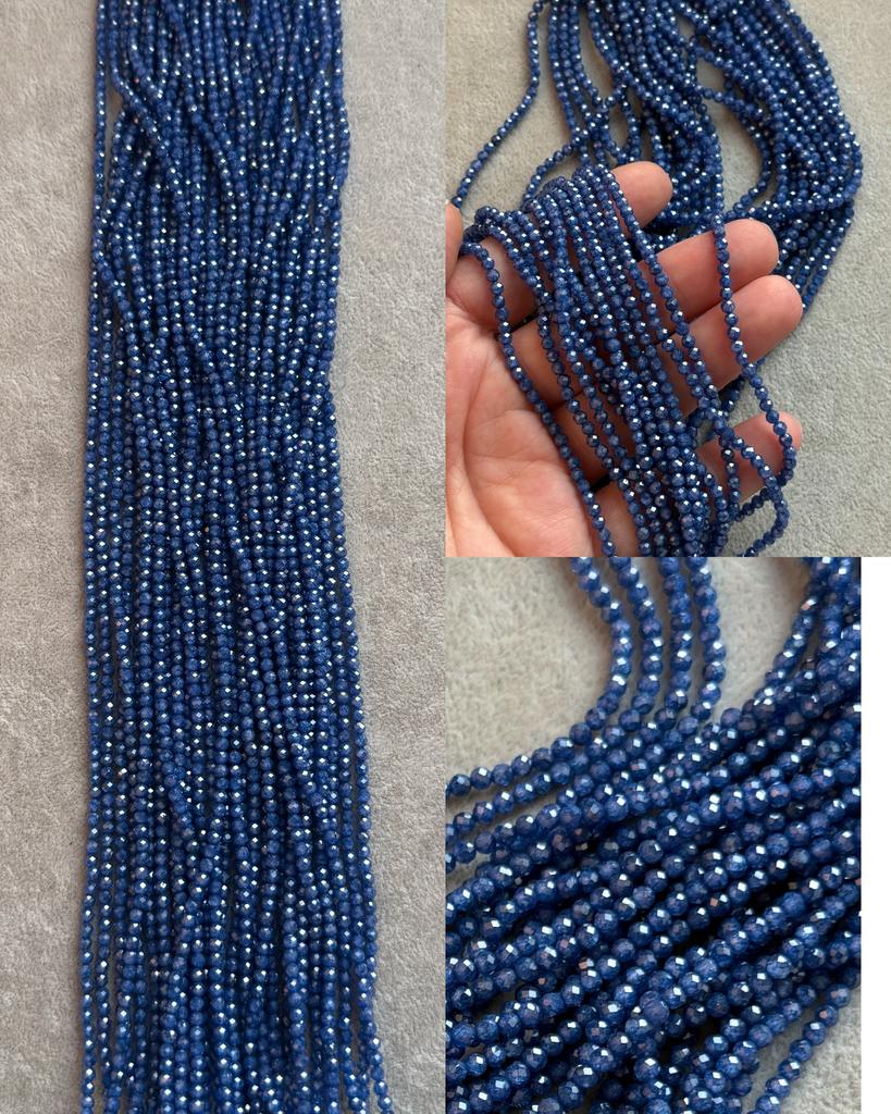 Цирконы темно-синие 3 мм