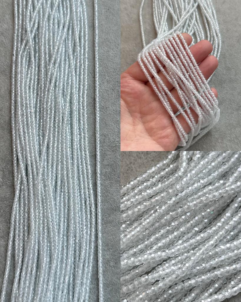 Цирконы прозрачные рондели 3 х 2.5 мм