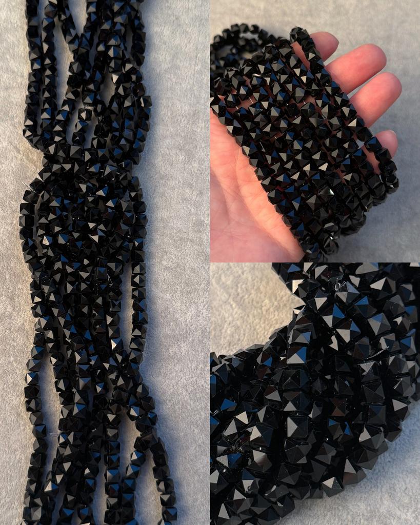 Хрусталь высокого качества черный 6 мм 40 см