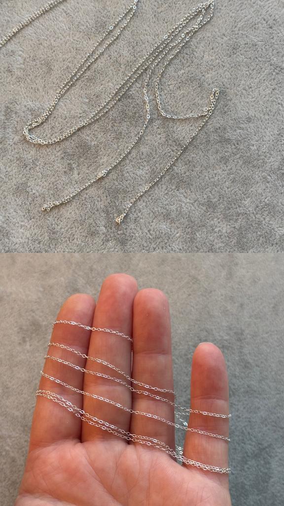 Цепь серебро 925 пр 2 х 1 мм (1 см)