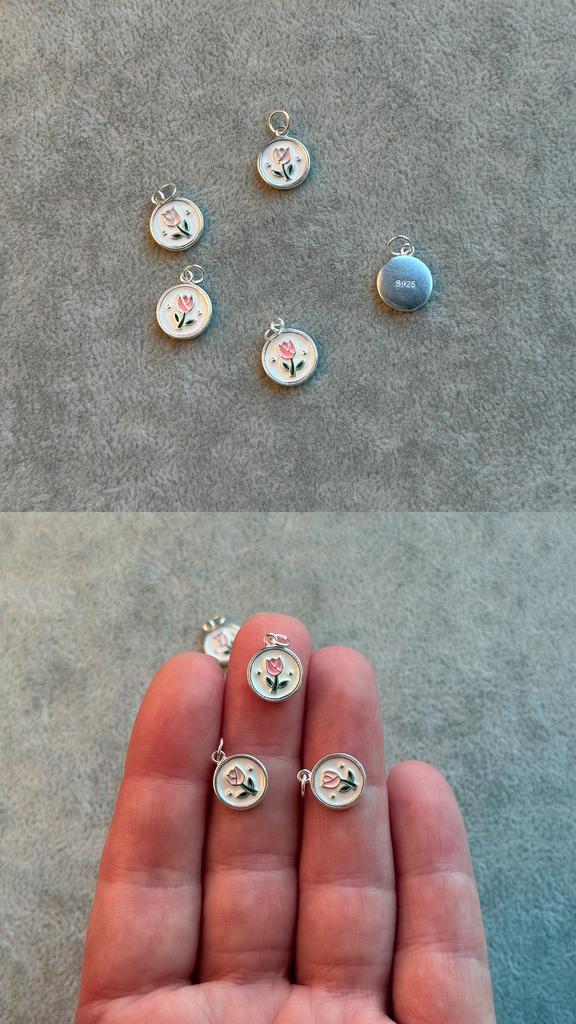 Подвеска серебро 925 пр с эмалью 9 мм