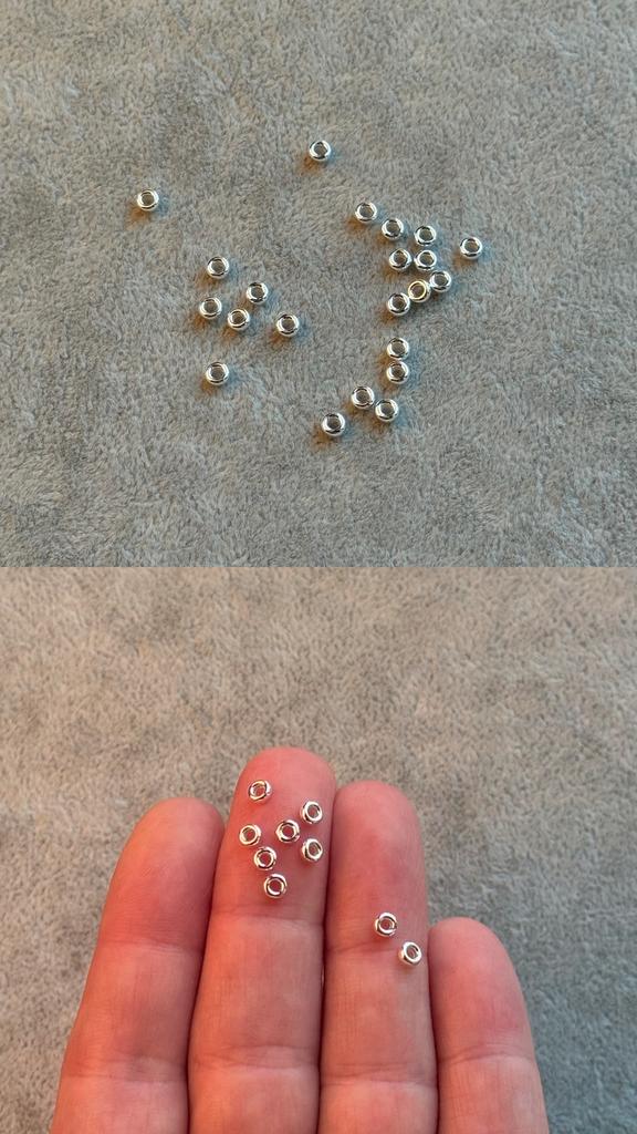 Бусина серебро 925 пр 3 х 1.5 мм