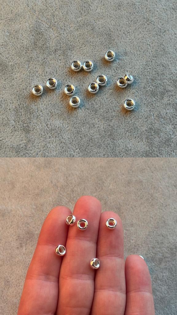 Бусина серебро 925 пр 6 х 3 мм