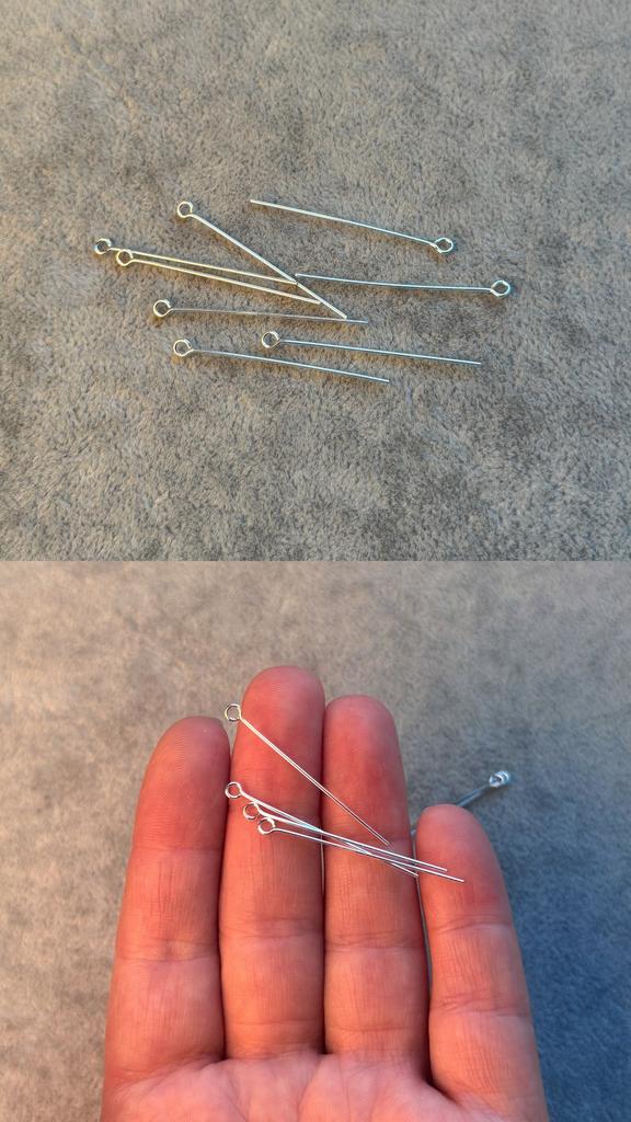 Штифты серебро 925 пр 35 мм, толщина 0,7 мм