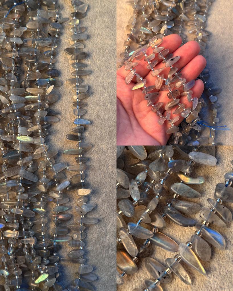 Лабрадор "лепестки" 10 - 17 х 5 - 7 мм