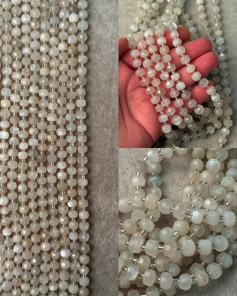 Лунный камень "шелковый" одуляр 8 х 6 мм