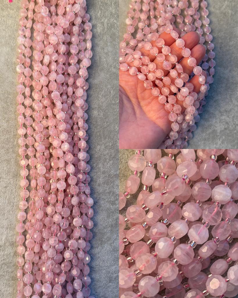 Африканский розовый кварц 8 х 5 мм