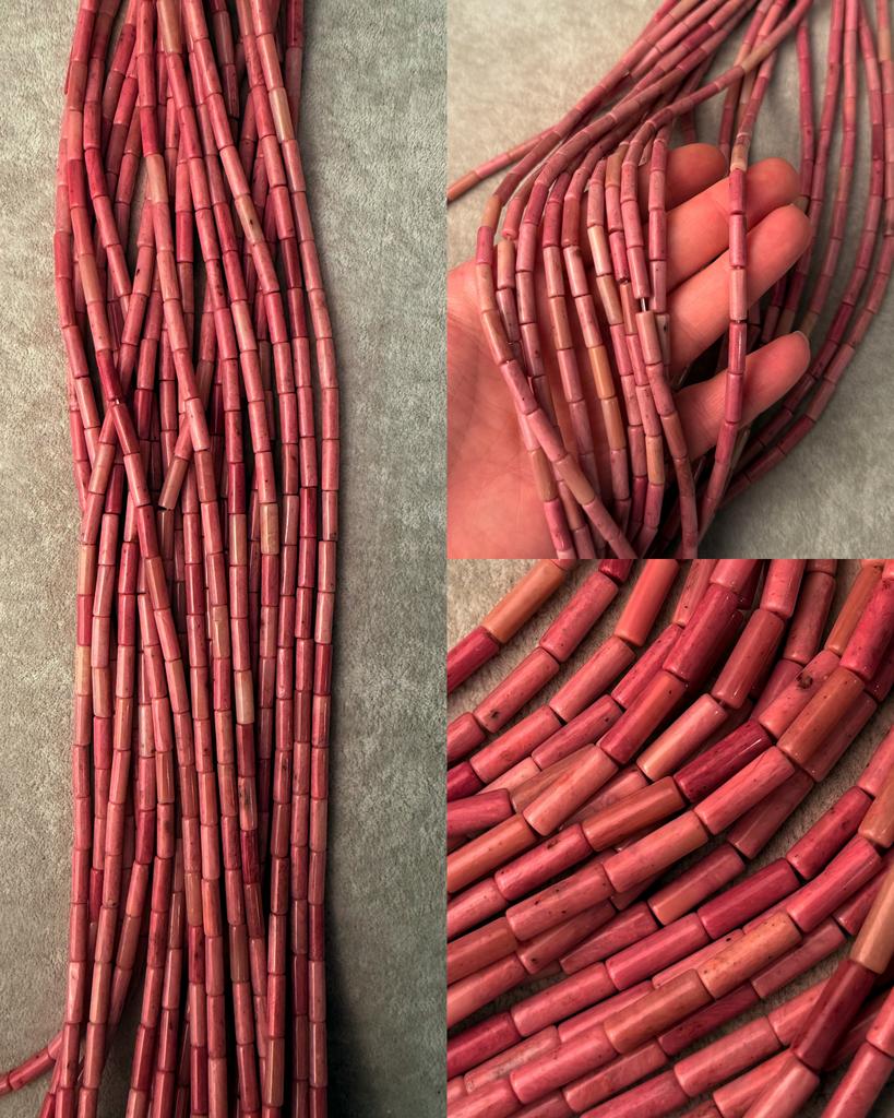 Родонит трубочки 13 х 4 мм