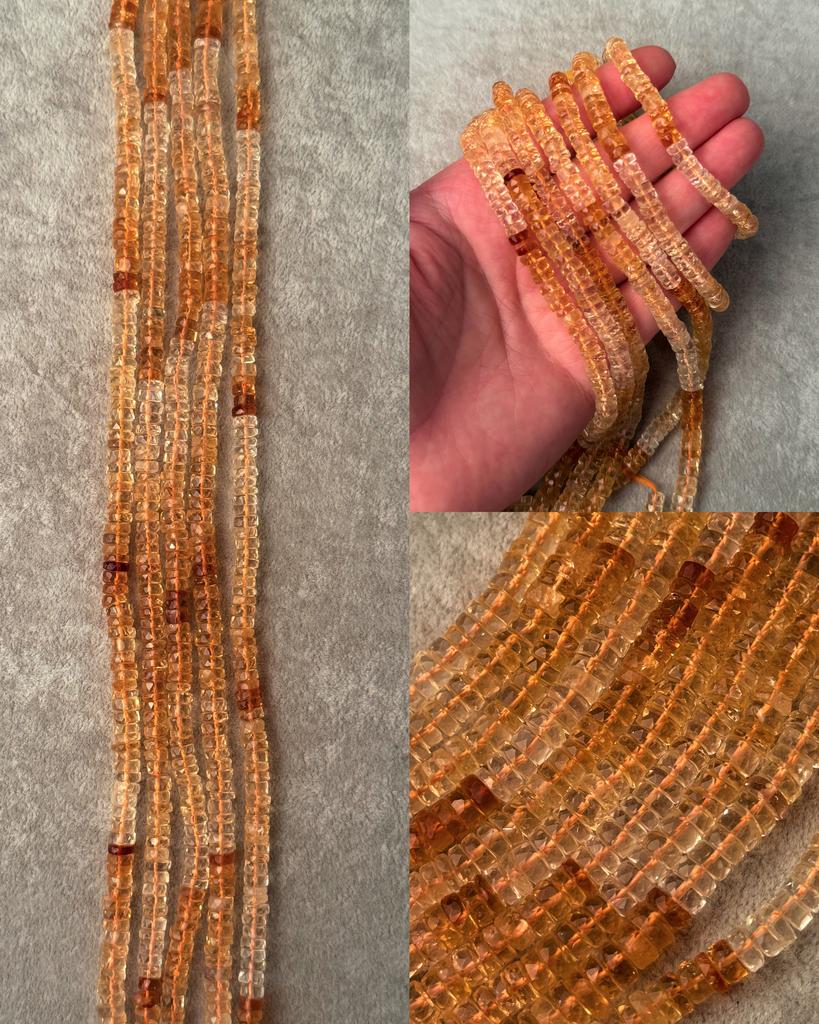 Цитрин элит высокого качества  6 х 2.5 мм 40 см