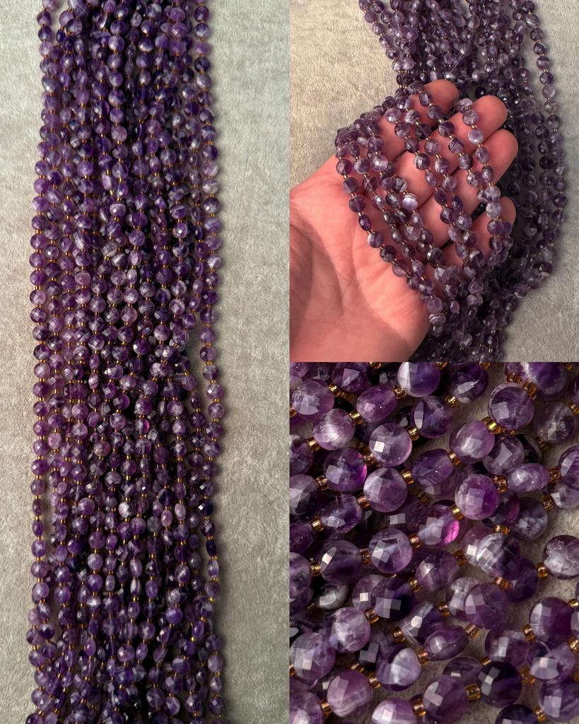 Аметист граненый 6,5 х 4 мм