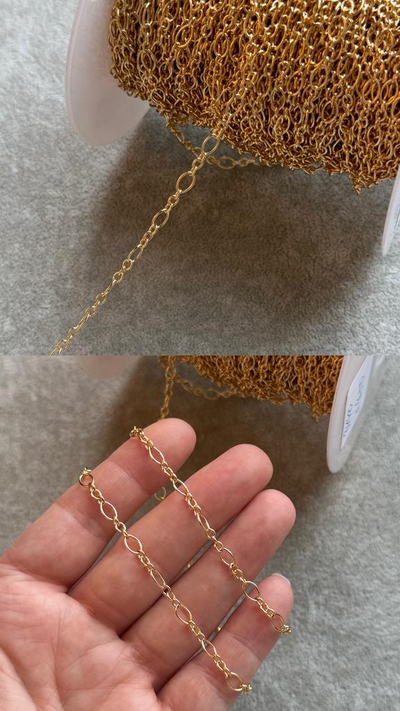 Цепь с позолотой 6 х 4 мм