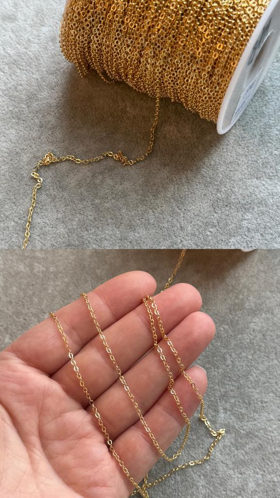 Цепь с позолотой  2 х 1.5 мм